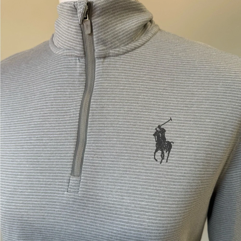 Polo Ralph Lauren Performance Gray‎ Quarter-Zip Pullover Men’s XL Thumb Holes